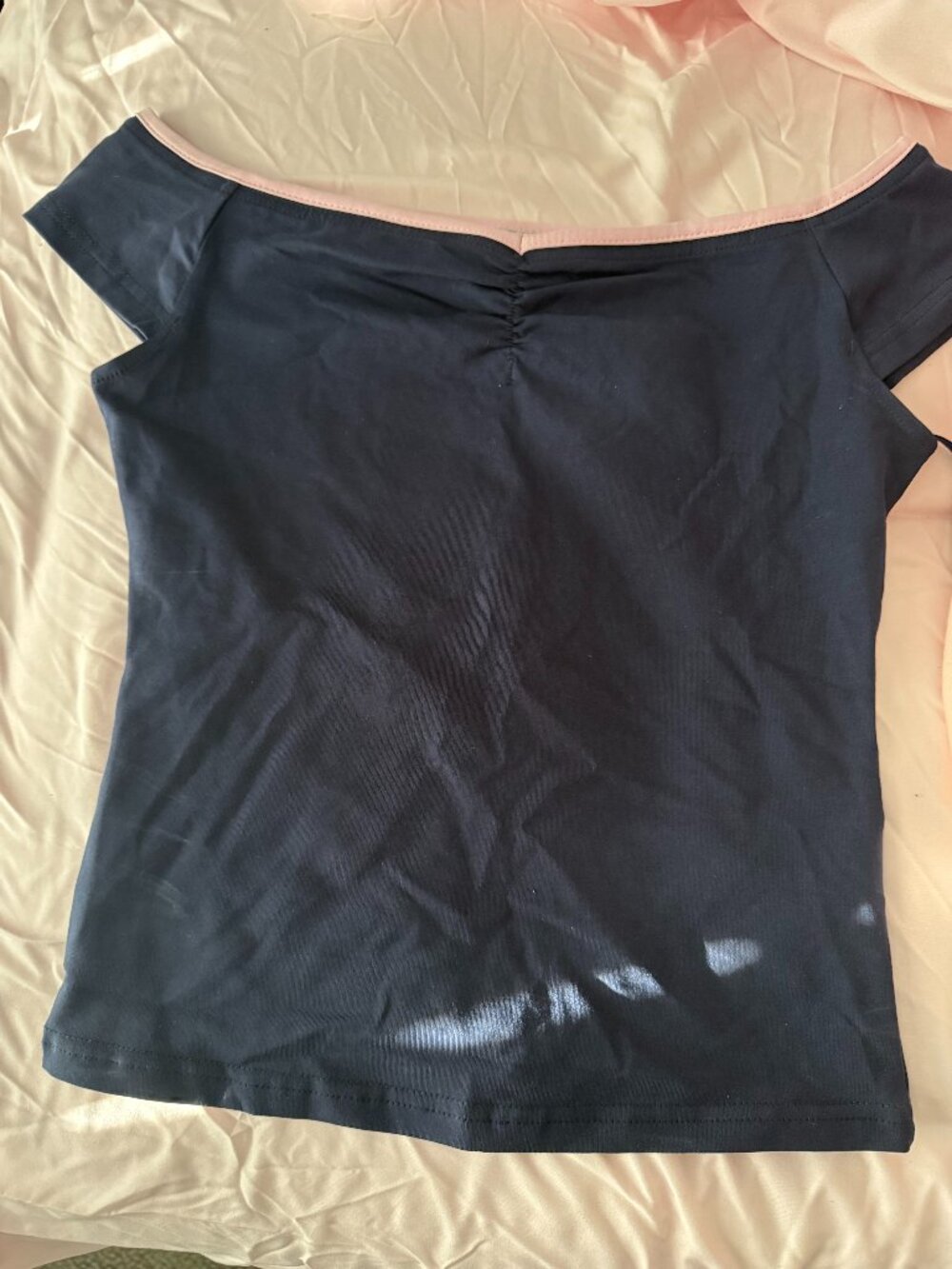 NWT Small Edikted Blue Off-the-Shoulder Top